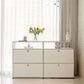 13.8"W Sideboard Table Modern White Engineered Wood Credenza for Home