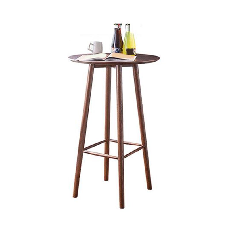 Modern Style Bar Table Set 1/2/3 Pieces Round Solid Wood Bar table with Backless Stools Clearhalo 'Bar Furniture' 'furn' 'furn_home_bar_bar_sets' 'Furniture' 'Home Bars & Bar Sets' 'home_bar_bar_sets' 'Kitchen & Dining Furniture' 1200x1200_61934dcd-871c-43ca-8dfa-1d3382b7defd