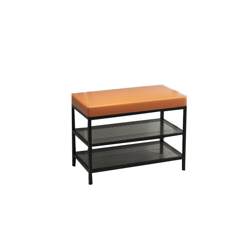 Banc de siège moderne mousse amortie de 17,72 pouces h avec rangement de chaussures