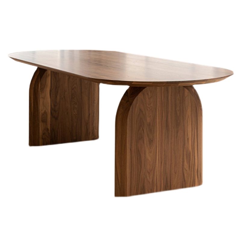Solid Pine Wood Rectangle Dining Table Contemporary Kitchen Wood Table with Double Pedestal Clearhalo ' dining_table' 'Dining Tables & Seating' 'Dining Tables' 'furn' 'furn_dining_table' 'Furniture' 'furniture_dining_table' 'Kitchen & Dining Furniture' 'kitchen&dining_furn' 'kitchen' 'kitchen_dining_table' 1200x1200_6193aa9f-27c8-4af2-b1c1-95f84aaee715