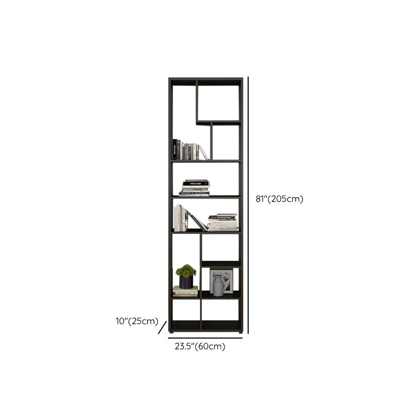 Modern Open Back Standard Bookshelf Metal Bookcase for Home Office Clearhalo 'Bookcases' 'furn' 'furn_bookcases' 'Furniture' 'Office Furniture' 1200x1200_6193c191-64e9-406b-9a21-cf6e7ec9f9e5