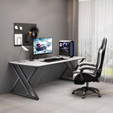 Industrial Stone Gaming Desk 29.53 "hoher rechteckiger Computertisch
