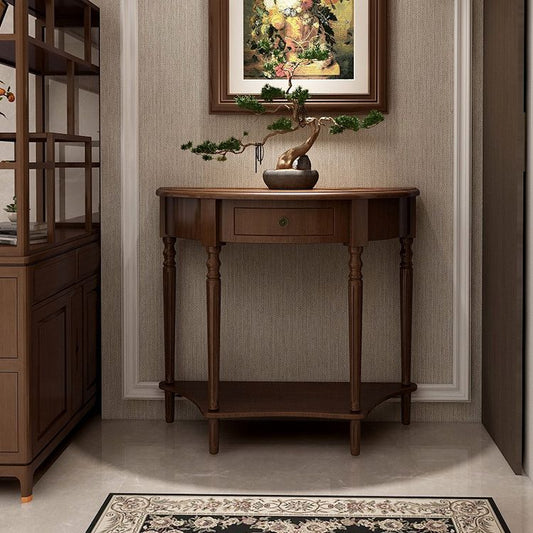 Mid-Century Modern Console Table Wooden Accent Table for Hall