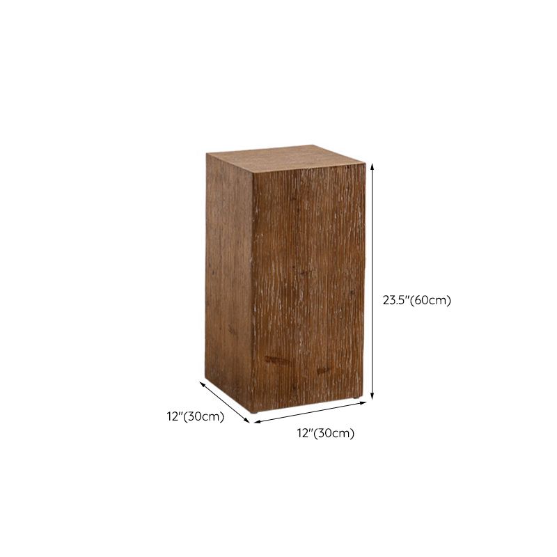Rustic Square Wooden End Table Natural Drum Sofa Side Accent Table Clearhalo 'Coffee & Accent Tables' 'End & Side Tables' 'end_side_tables' 'furn' 'furn_end_side_tables' 'Furniture' 'Living Room Furniture' 1200x1200_61945d66-8a9f-4476-ae41-57e49a17855f