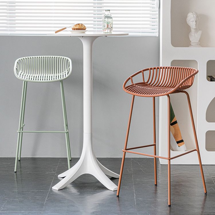Contemporary Footrest Metal Barstool Matte Finish Restaurant Stool Clearhalo 'Bar Furniture' 'Bar Stools' 'bar_stools' 'furn' 'furn_bar_stools' 'Furniture' 'furniture_bar_stools' 'Kitchen & Dining Furniture' 1200x1200_6194e195-73b2-49de-a616-93126d43fe2d