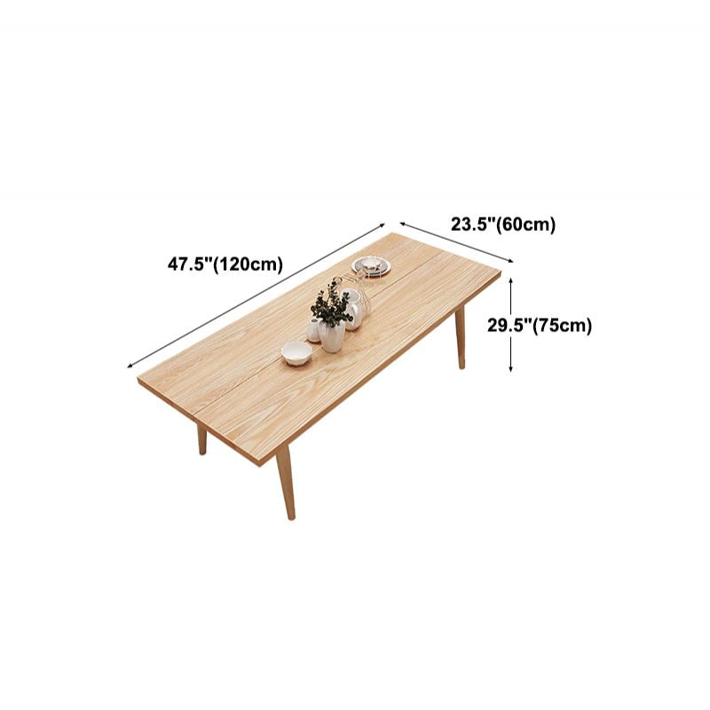 Modern Solid Wood Dining Room Collection Rectangle Tripod Dining Table in Natural Clearhalo 'Dining Tables & Seating' 'Dining Tables' 'dining_table' 'furn' 'furn_dining_table' 'Furniture' 'furniture_dining_table' 'Kitchen & Dining Furniture' 'kitchen' 'kitchen_dining_table' 1200x1200_6197ecdc-1263-4892-a40f-28bea9be68af