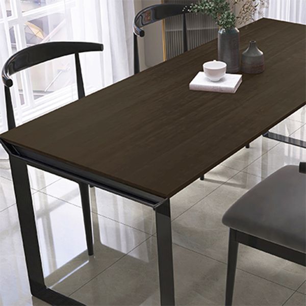 Black Pine Wood Modern Dining Table Set 1/5/7 Pcs Dinette Set for Home Clearhalo 'Dining Room Sets' 'Dining Tables & Seating' 'dining_room_set' 'furn' 'furn_dining_room_set' 'Furniture' 'Kitchen & Dining Furniture' 1200x1200_619adb3e-f121-4203-9a97-e10ea5bfc92f