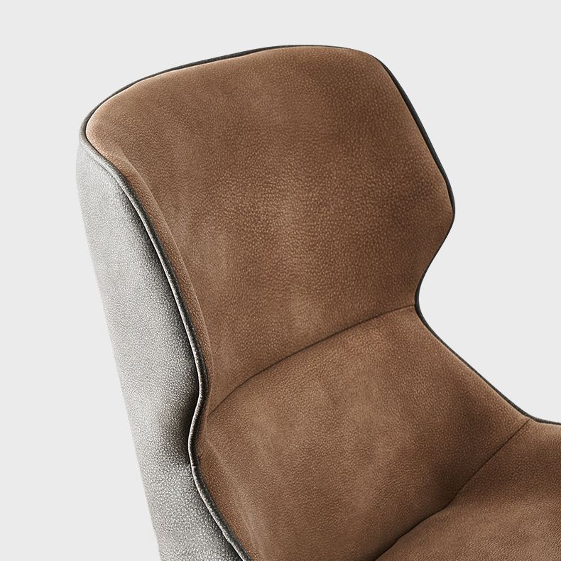 Nordic Cushioned Dining Chair 32"H Wingback Parsons Chair with Metal Base for Restaurant Clearhalo ' kitchen&dining_furn' 'Dining Chairs' 'Dining Tables & Seating' 'dining_chair' 'furn' 'furn_dining_chair' 'Furniture' 'furniture_dining_chair' 'Kitchen & Dining Furniture' 'kitchen' 1200x1200_619b0767-d9f6-491d-8773-3dd827922aa0