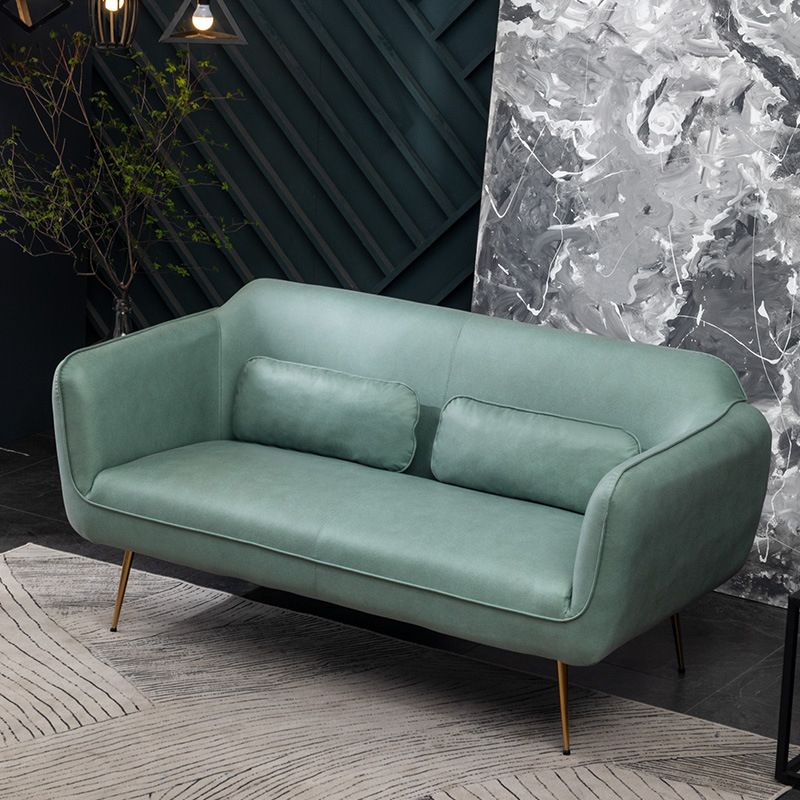 Faux Leather Sofa 55.11" W x 29.92" D x 31.10" H Flared Arm Sofa for Living Room Clearhalo 'furn' 'furn_sofas' 'Furniture' 'furniture_sofas' 'Living Room Furniture' 'Sofa' 'sofas' 1200x1200_619da3a9-9af4-438f-9d62-9f616f846081