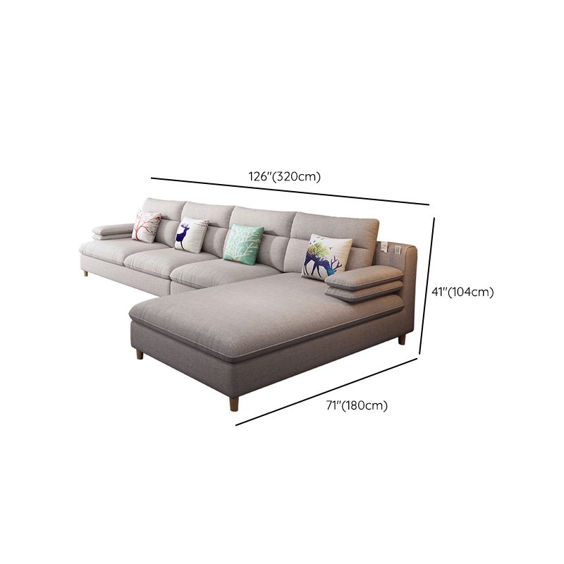 Sofá y chaise para sala de almohada de almohada de 40.94 "H para sala de estar para sala de estar