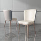 Contemporary Metal Dining Chair Faux Leather Armless Dining Chair for Home Use