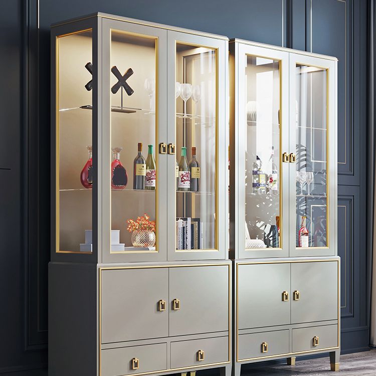 Luxury Floor Wine Rack Solid Wood Wine Bottle Rack with Glass Doors Clearhalo 'furn' 'furn_wine_racks' 'Furniture' 'Kitchen & Dining Furniture' 'Wine Racks' 'wine_racks' 1200x1200_619f9c12-ea43-4377-8de9-fb561c393b31