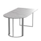 Modern White Stone Dining Table 78"L Table Sled Base Table for Home
