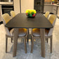 Wooden Frame Contemporary Dinette Table Black Stone Top Dining Table Clearhalo 'Dining Tables & Seating' 'Dining Tables' 'dining_table' 'furn' 'furn_dining_table' 'Furniture' 'Kitchen & Dining Furniture' 1200x1200_61a310cf-65b3-4cd0-83ff-da9f7a1e1b12