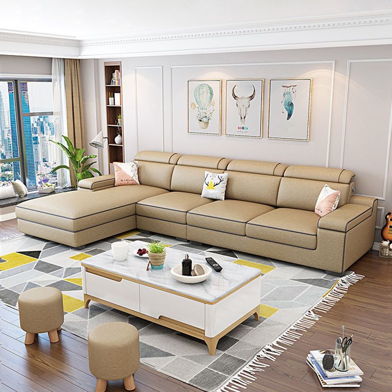 Scandinavian Pillow Top Arm Sectional with Storage for Living Room Clearhalo 'furn' 'furn_sectionals' 'Furniture' 'furniture_sectionals' 'Living Room Furniture' 'Sectionals' 1200x1200_61a5e090-8008-406c-8b2c-79cee89b9ad0