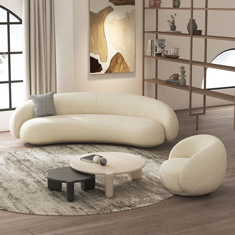 Divano curvo al braccio ad incasso di divano a forma di luna contemporanea per l'appartamento