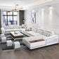 Modern Style Sectional Tufted Back Ramp Armrest White Storage Rack Sofa Clearhalo 'furn' 'furn_sectionals' 'Furniture' 'Living Room Furniture' 'Sectionals' 1200x1200_61a85a82-6bd1-4445-843d-c64c4714d9ff