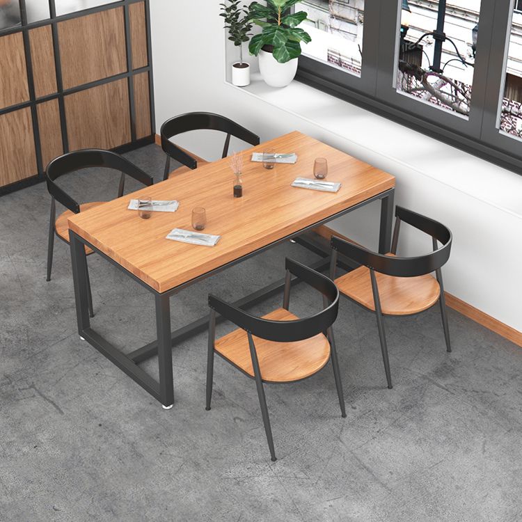 Ensemble de Table à manger rectangulaire, 1/5 pièces, Table et chaises en bois de Style industriel