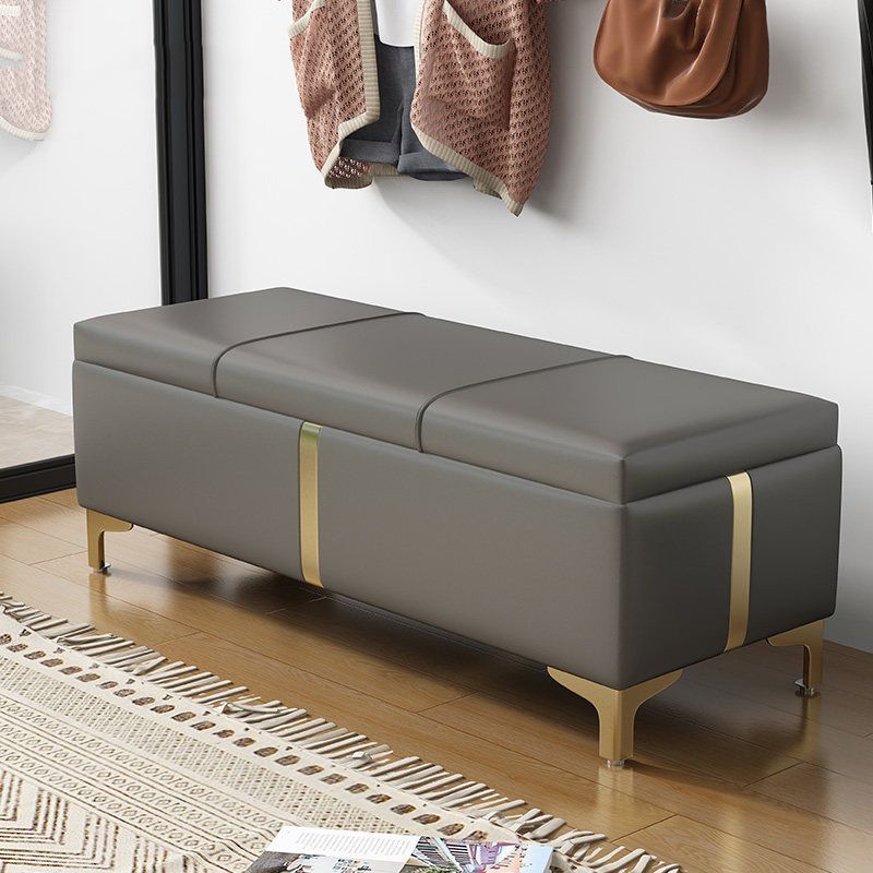 16.5" W Glam Wood Seating Bench Cushioned Entryway Bench with Storage Clearhalo 'Benches' 'Chairs & Seating' 'furn' 'furn_benches' 'Furniture' 'Living Room Furniture' 1200x1200_61a95854-a11a-4c2d-8b61-0302092116a8