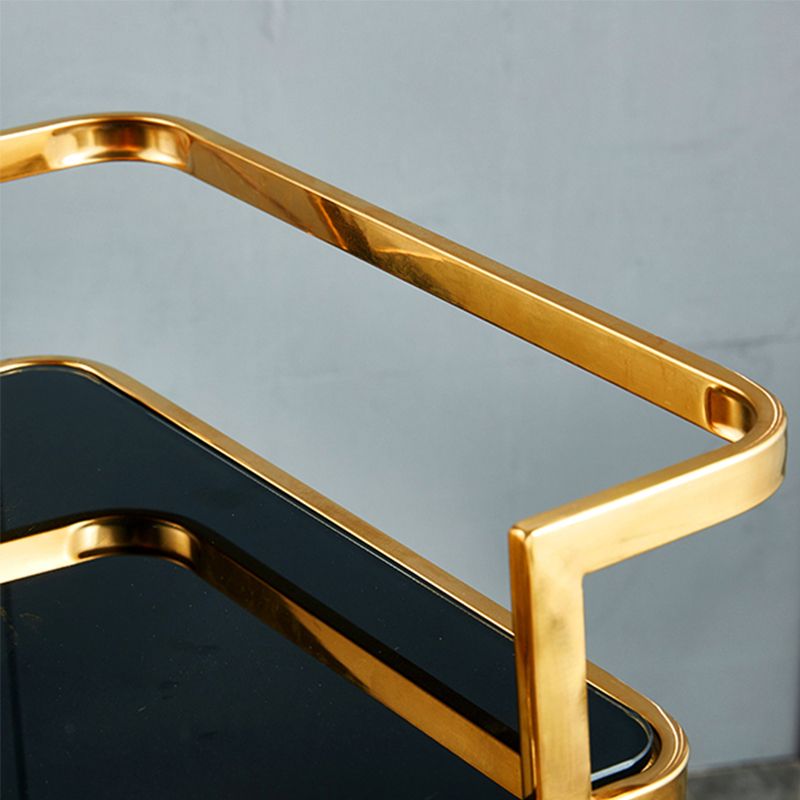 Tavolo da preparazione a rotolamento contemporaneo da 31,5 "H tavolo da preparazione in metallo rettangolare per sala da pranzo