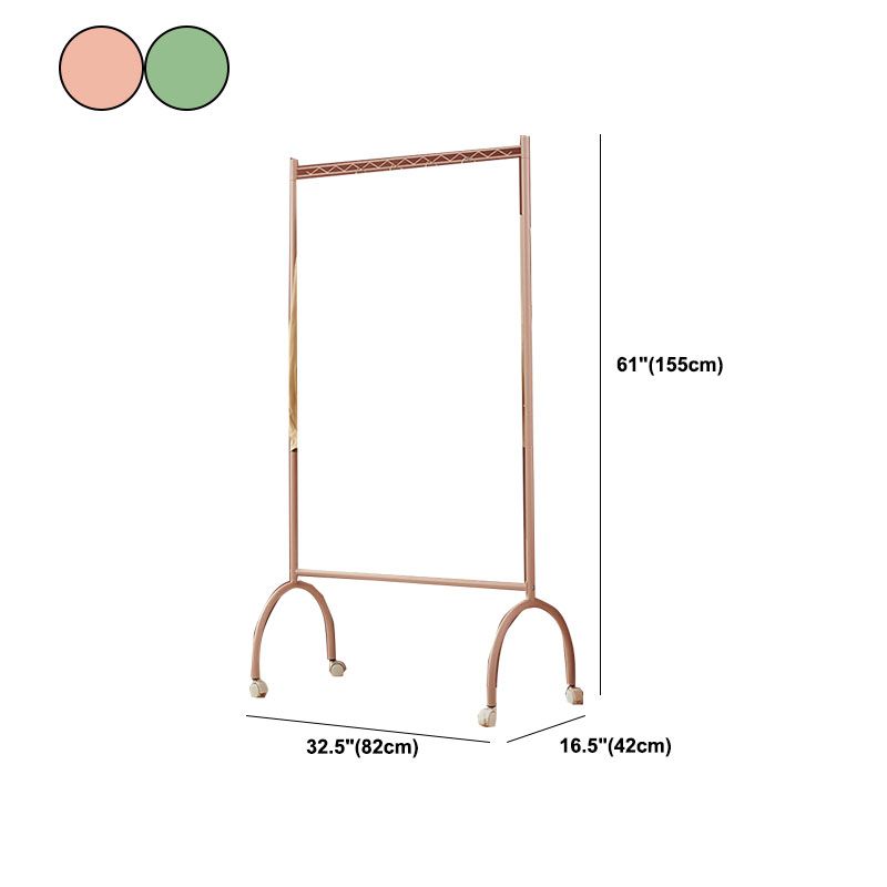 Nordic Hall Stand Stand Hooks and Castors Hall Tree Hanger Sala de dibujo