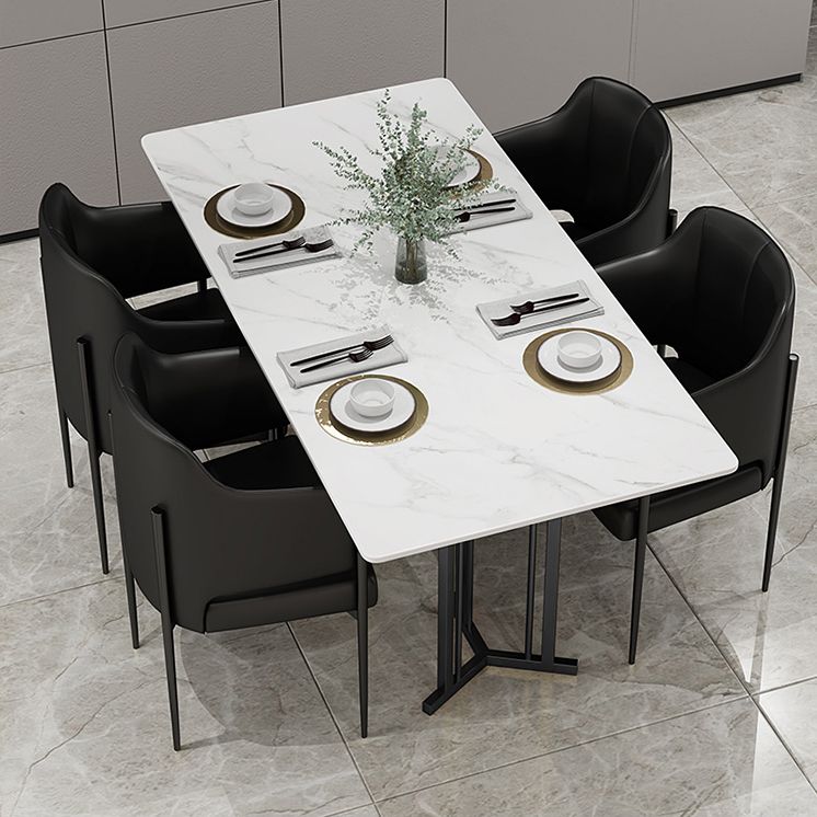Sintered Stone White Dining Table Traditional Luxury Dining Table with Metal Base Clearhalo ' dining_table' 'Dining Tables & Seating' 'Dining Tables' 'furn' 'furn_dining_table' 'Furniture' 'furniture_dining_table' 'Kitchen & Dining Furniture' 'kitchen&dining_furn' 'kitchen' 'kitchen_dining_table' 1200x1200_61aa7fd6-f521-4725-8691-c628b9c03835