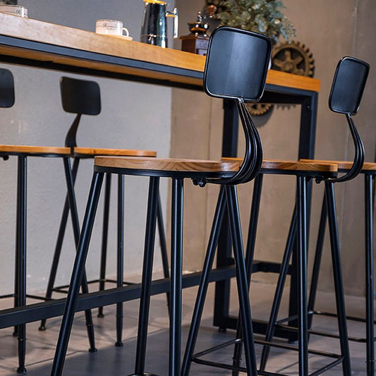 Rechtecktisch für industriellen Stil Rechteck Tisch Massivholz Bar -Esstisch mit Fußstütze