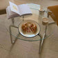 Contemporary Round Glass Top Cocktail Table with Sled Steel Base Clearhalo 'Coffee & Accent Tables' 'Coffee Tables' 'coffee_tables' 'furn' 'furn_coffee_tables' 'Furniture' 'Living Room Furniture' 1200x1200_61abe15d-1525-4d64-ac38-70834b44d1ec