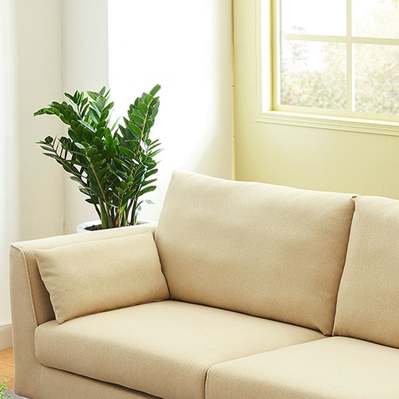 Contemporary Fabric Standard Sofa 2/3-seat Cushions Square Arm Sofa