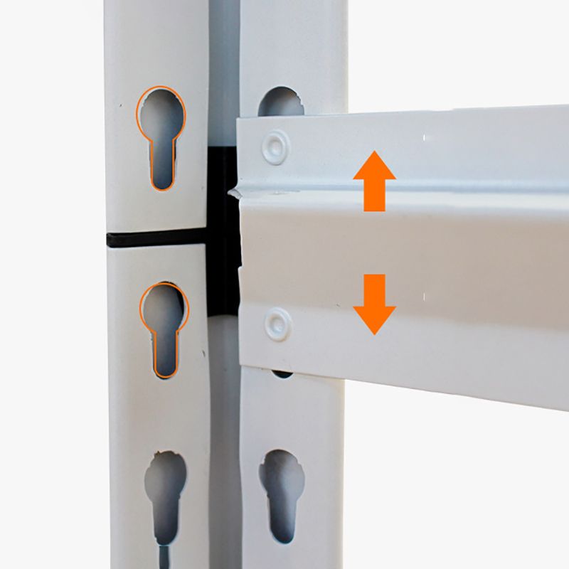 Modern Style Bookshelf 3-shelf Open Back Metal Bookcase for Home