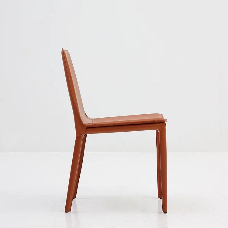 Designer Style Leather Home Side Chair Solid Back Dining Chair (Set of 2) Clearhalo ' kitchen&dining_furn' 'Dining Chairs' 'Dining Tables & Seating' 'dining_chair' 'furn' 'furn_dining_chair' 'Furniture' 'furniture_dining_chair' 'Kitchen & Dining Furniture' 'kitchen' 1200x1200_61ad83e0-5b42-48e4-8122-936fb47441b3