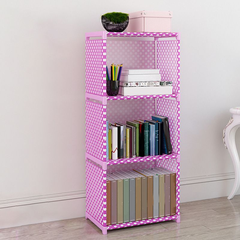 Estantes de estantería de estante de metal contemporánea incluida estantería de espalda cerrada