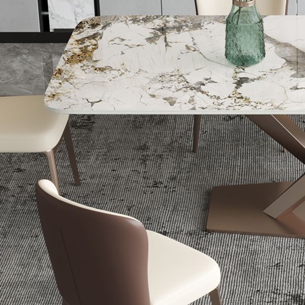 Metal Traditional Luxury Rectangle Indoor Table Sintered Stone Table with Pedestal Base Clearhalo ' dining_table' 'Dining Tables & Seating' 'Dining Tables' 'furn' 'furn_dining_table' 'Furniture' 'furniture_dining_table' 'Kitchen & Dining Furniture' 'kitchen&dining_furn' 'kitchen' 'kitchen_dining_table' 1200x1200_61af4596-a7c2-46b7-9aa1-f621ff2a8168