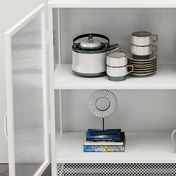 Glam Metal Curio Curio Porte in vetro Display mobile per soggiorno