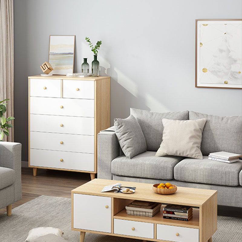 Cassettiera moderna per camera da letto in legno ingegnerizzato con cassetti