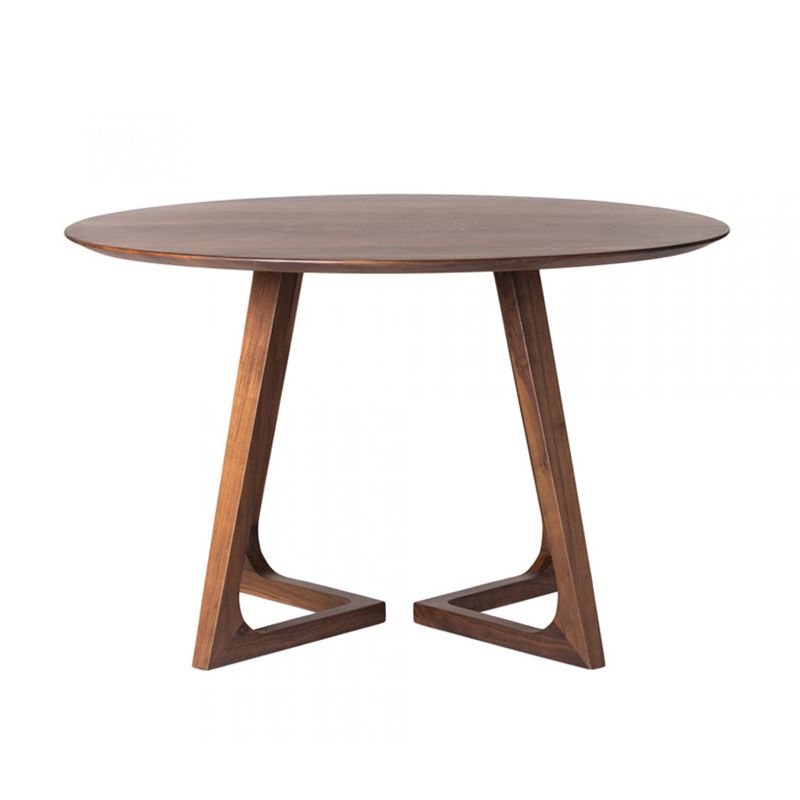 Round Wood Color Dining Table Pinewood Table Contemporary with Double Pedestal Clearhalo 'Dining Tables & Seating' 'Dining Tables' 'dining_table' 'furn' 'furn_dining_table' 'Furniture' 'furniture_dining_table' 'Kitchen & Dining Furniture' 1200x1200_61b11a46-8687-4dbd-a21a-346bed3a9000