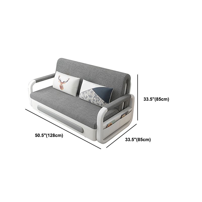 33.46" WideLinen Square Arm Sofa Bed Stain Resistant Convertible Sofa Clearhalo 'furn' 'furn_sofas' 'Furniture' 'Living Room Furniture' 'Sofa' 'sofas' 1200x1200_61b1d4f6-a540-46a3-ada2-5cbd88847733