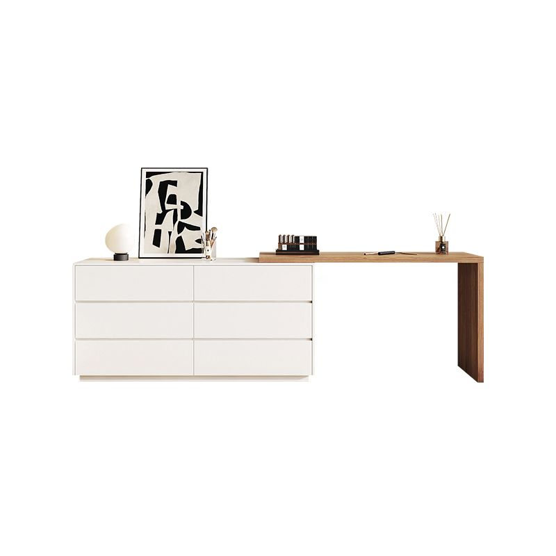 Contemporary Bedroom With Drawer White Solid Wood Lighted Mirror Dressing Table Clearhalo 'Bedroom Furniture' 'furn' 'furn_makeup_vanities' 'Furniture' 'Makeup Vanities' 'makeup_vanities' 1200x1200_61b3260b-0239-4d2e-9b08-21ee6c4860d6