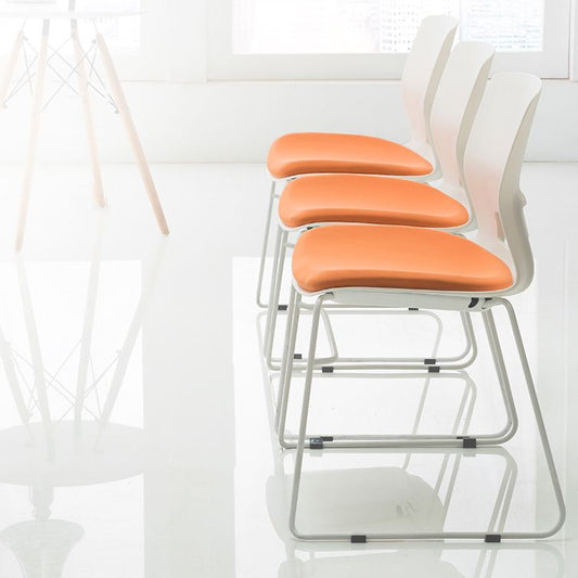 Sedia da ufficio imbottita moderna senza bracciola in plastica in plastica sedia per ufficio a casa