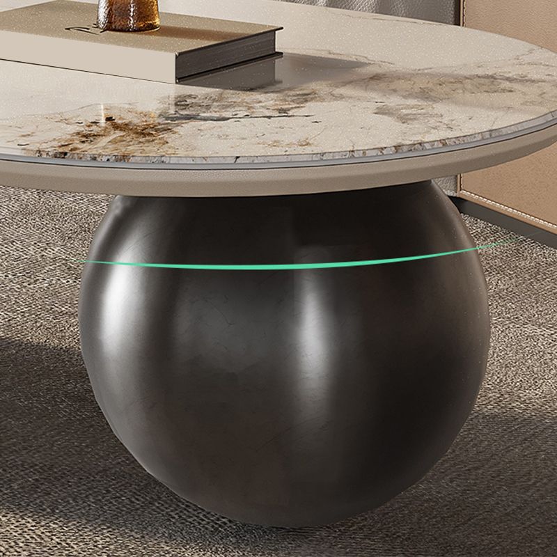 No Distressing Slate Coffee Table Oval Single Coffee Table with 2 Drawers Clearhalo 'Coffee & Accent Tables' 'Coffee Tables' 'coffee_tables' 'furn' 'furn_coffee_tables' 'Furniture' 'Living Room Furniture' 1200x1200_61b53925-4c2d-4945-bc54-b973306c8d26
