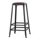 Industrial Brown Leather Bar Stools Square Stool with Metal Base Clearhalo 'Bar Furniture' 'Bar Stools' 'bar_stools' 'furniture_bar_stools' 'Kitchen & Dining Furniture' 'kitchen&dining_furn' 'kitchen' 'kitchen_furn' Furniture' 1200x1200_61b5407b-c4f5-4432-b2b6-00c0fadbc2e1
