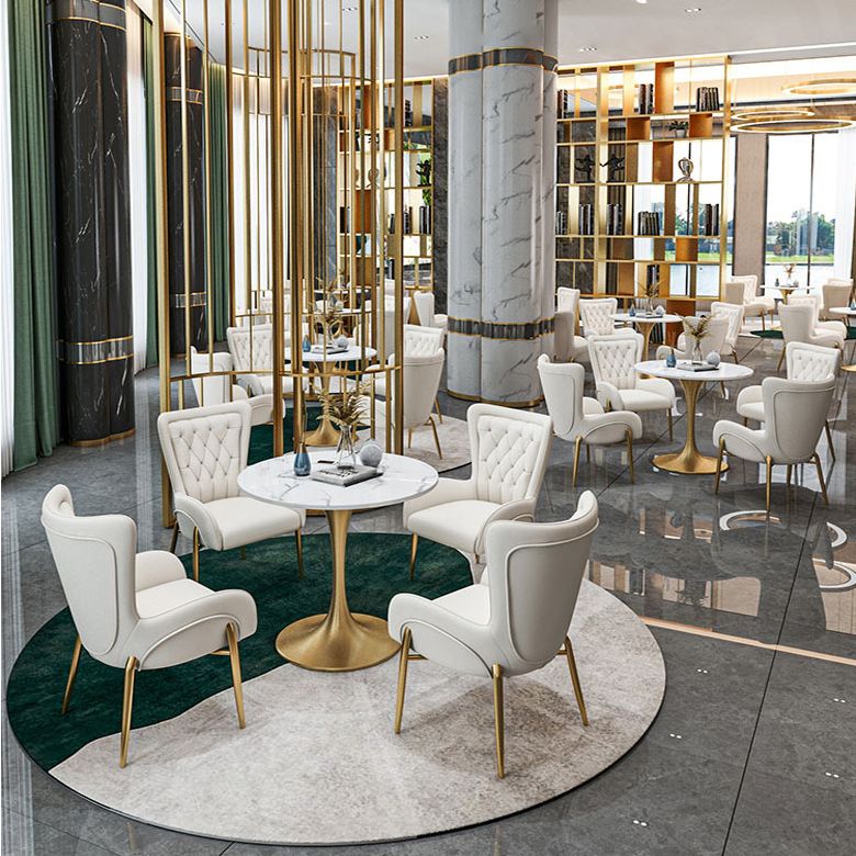 Glam Style Sintered Stone Dining Set 1/2/3/4/5 Pieces Dining Set