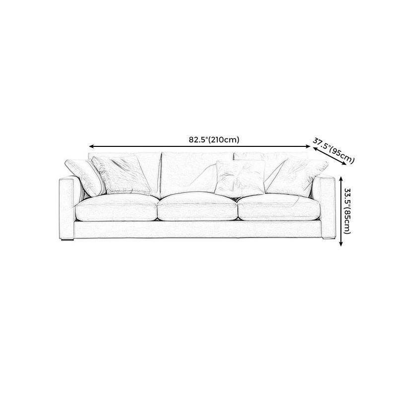 Square Armrest Sponge/latex Seat Filled Wood Technology Rectangular Sofa Clearhalo 'furn' 'furn_sofas' 'Furniture' 'furniture_sofas' 'kitchen' 'kitchen_sofas' 'Living Room Furniture' 'Sofa' 'sofas' 1200x1200_61b6689d-2aa9-4ed9-905a-579adfb05898