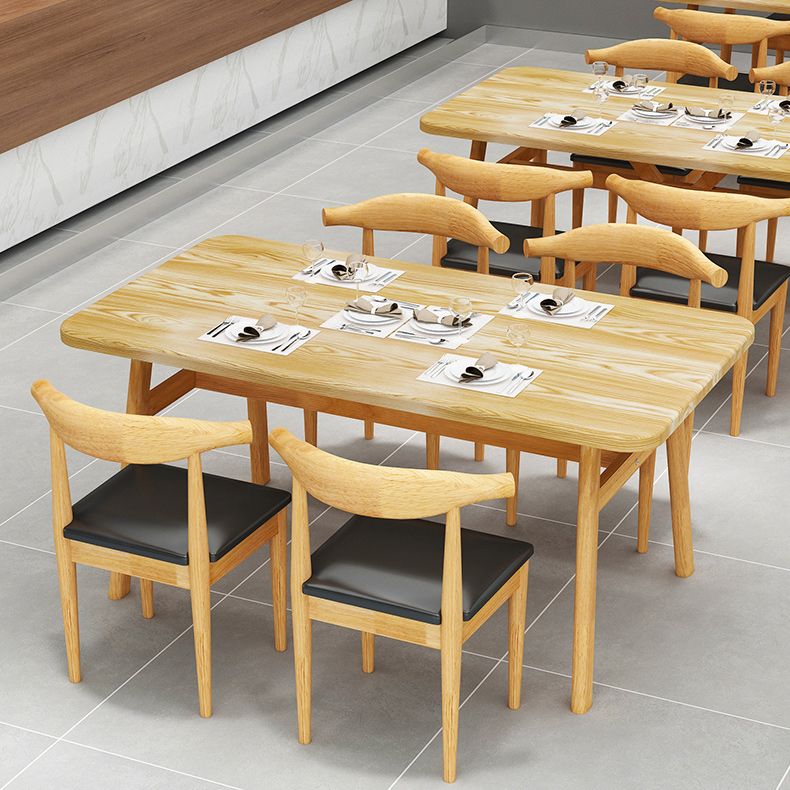 Solid Wood Top Dining Table Traditional Luxury Rectangle Table with 4 Legs Clearhalo 'Dining Tables & Seating' 'Dining Tables' 'dining_table' 'furn' 'furn_dining_table' 'Furniture' 'Kitchen & Dining Furniture' 1200x1200_61b72a34-33ab-45fd-9642-f2dadacb501b