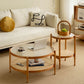 Contemporary 3/4 Legs Wooden with Storage Shelf Coffee Table Clearhalo 'Coffee & Accent Tables' 'Coffee Tables' 'coffee_tables' 'furn' 'furn_coffee_tables' 'Furniture' 'Living Room Furniture' 1200x1200_61b73d81-823a-4b03-ad53-9368c0a3e818