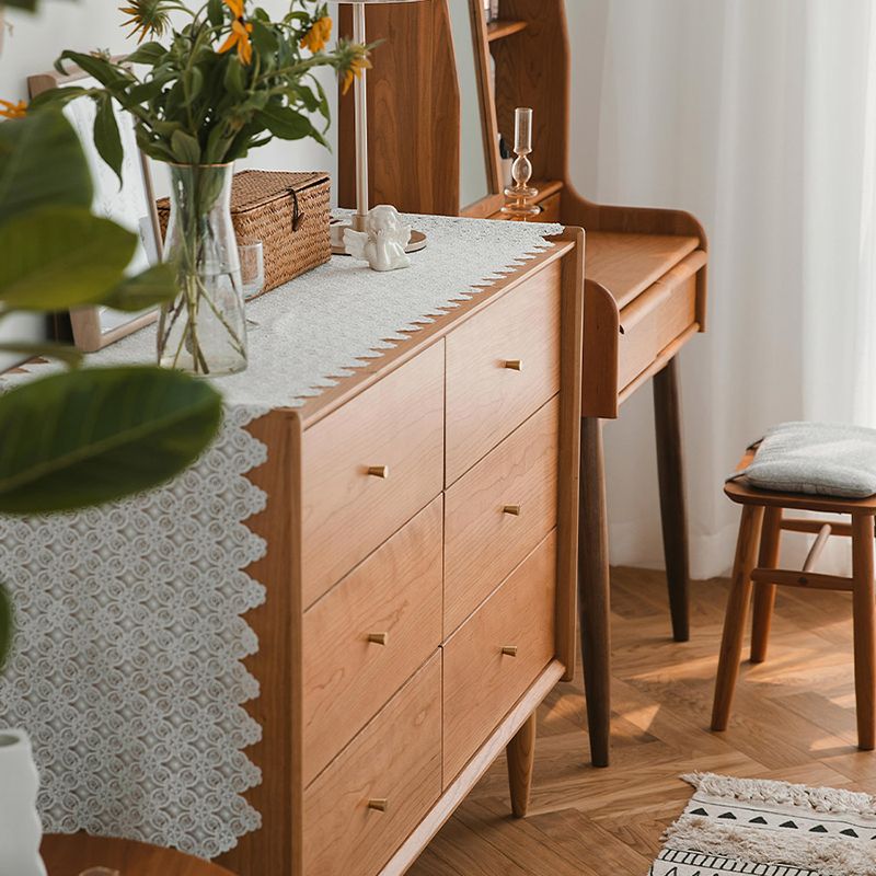 Modern Rectangle Wood Side Cabinet Soft Close Drawers Storage Cabinet