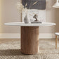 Contemporary Stone Dining Table Round Dining Table with Wood Pedestal Base Clearhalo 'Dining Tables & Seating' 'Dining Tables' 'dining_table' 'furn' 'furn_dining_table' 'Furniture' 'furniture_dining_table' 'Kitchen & Dining Furniture' 'kitchen' 'kitchen_dining_table' 1200x1200_61bac7b7-7d9e-487b-b102-0b52a9538d2d