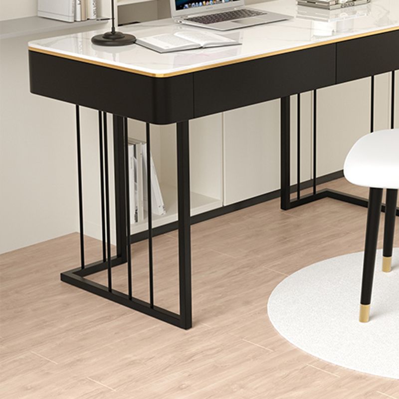 Modern 29,53 "großer Büroschreibtisch Steinkrümmungsschreiber mit 2 Schubladen