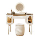 Tabouret de basse-coiffure de rangement de vanité de maquillage en verre ensemble avec tiroir