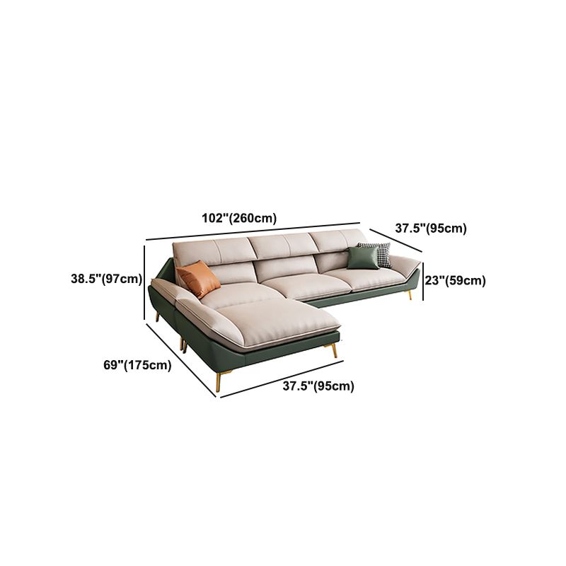 38.18" Tall Faux leather Contemporary Sectional Stain-Resistant Sectional Clearhalo 'furn' 'furn_sectionals' 'Furniture' 'Living Room Furniture' 'Sectionals' 1200x1200_61bc3594-1297-4c81-935c-1587e5634a36
